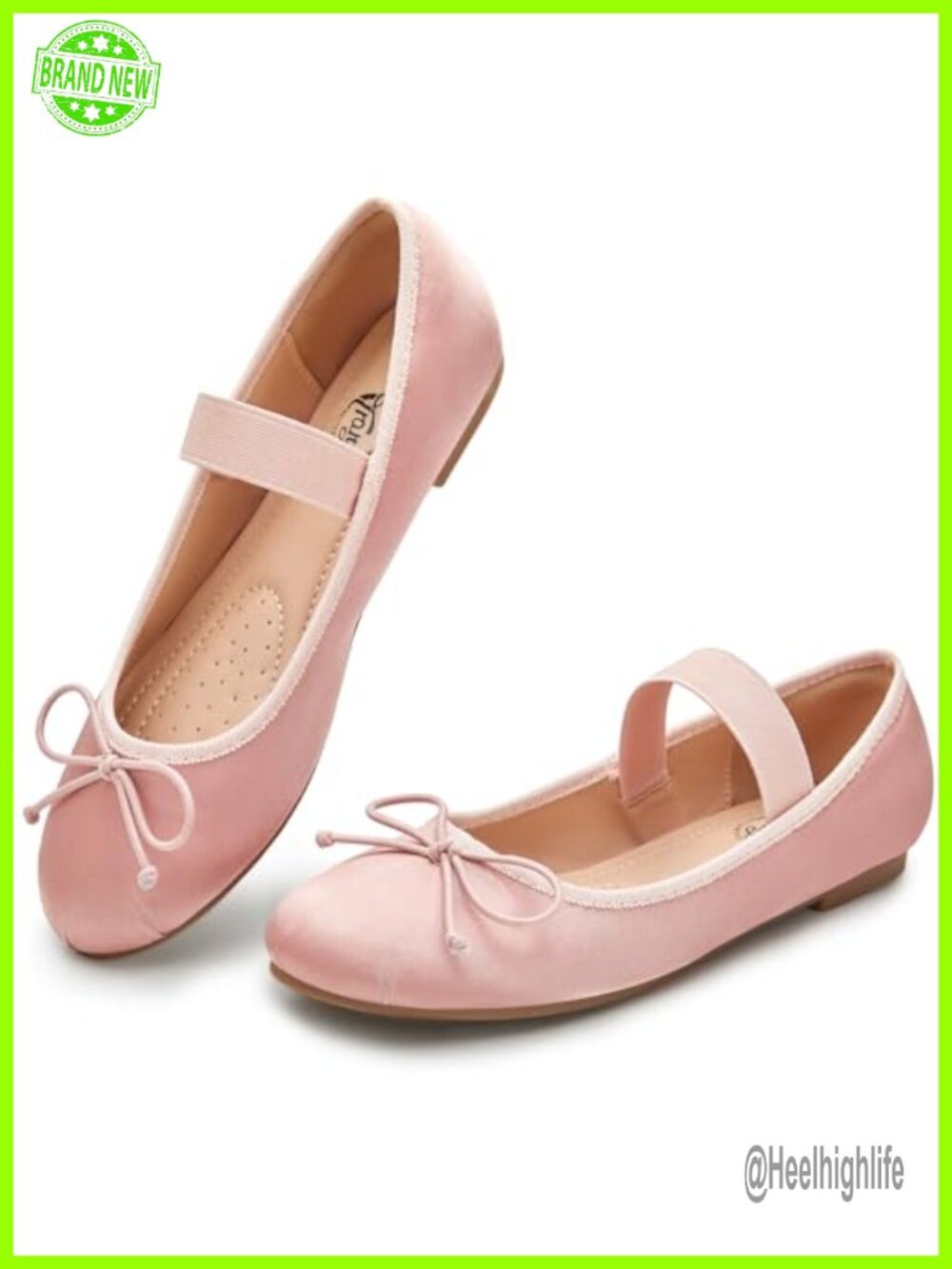 Silk Ballet Flats Women Mary Jane Shoes Elastic Bowknot Comfortable